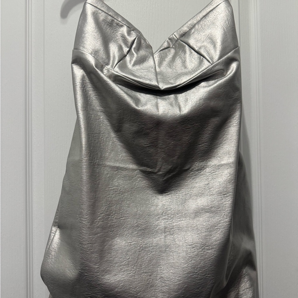 Strapless Metallic Dress